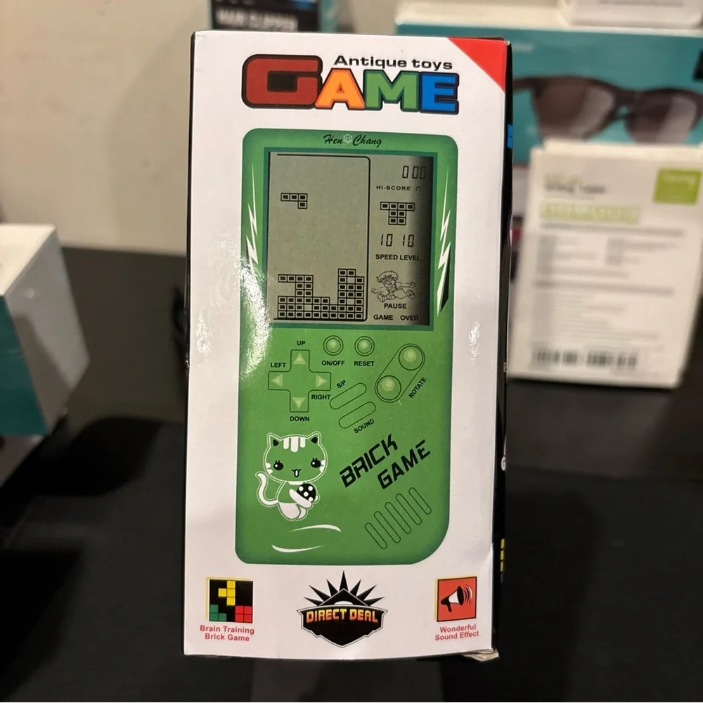 Green Brick Game Console